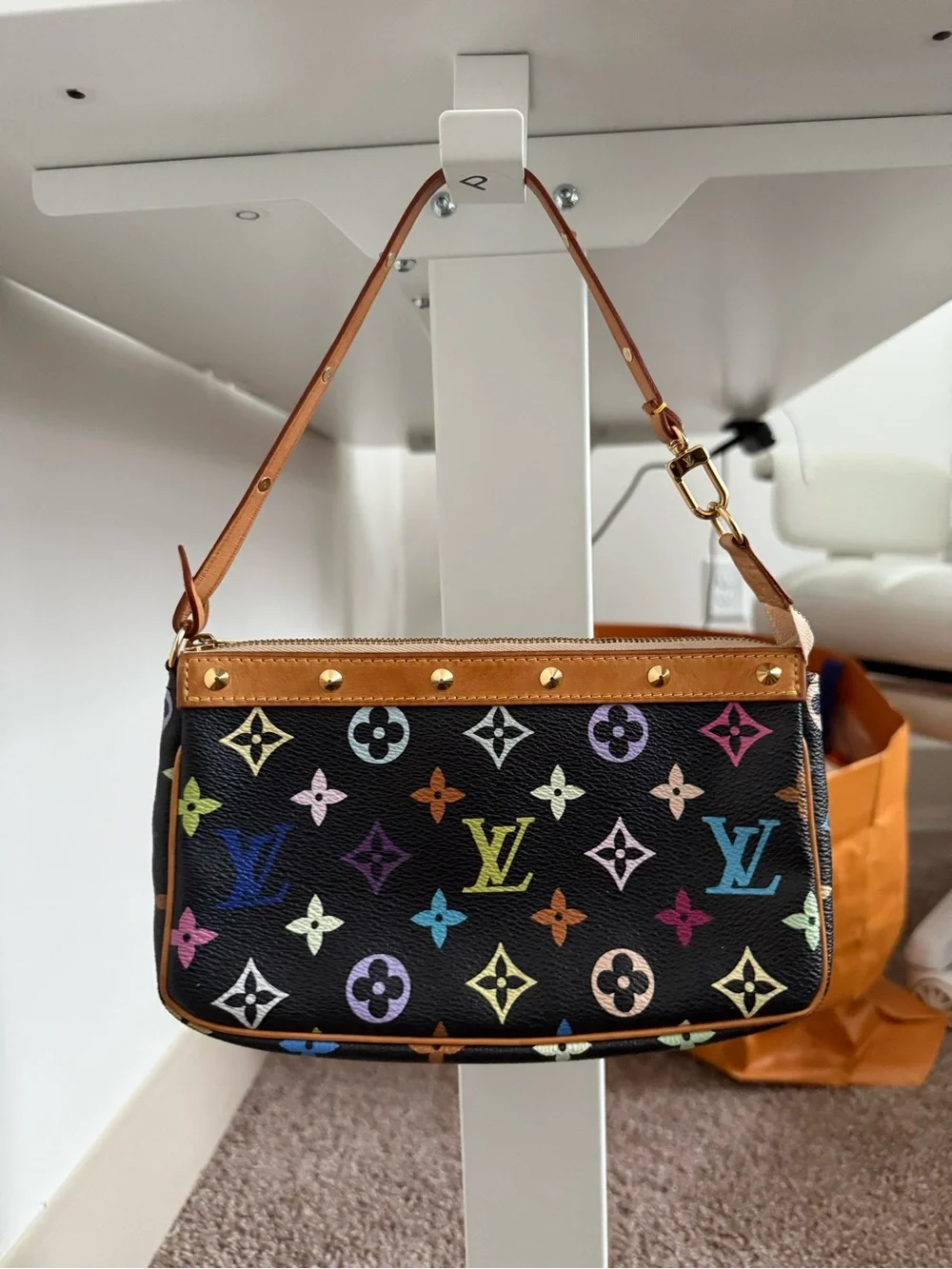 Louis Vuitton Takashi Murakami black multicolor handbag